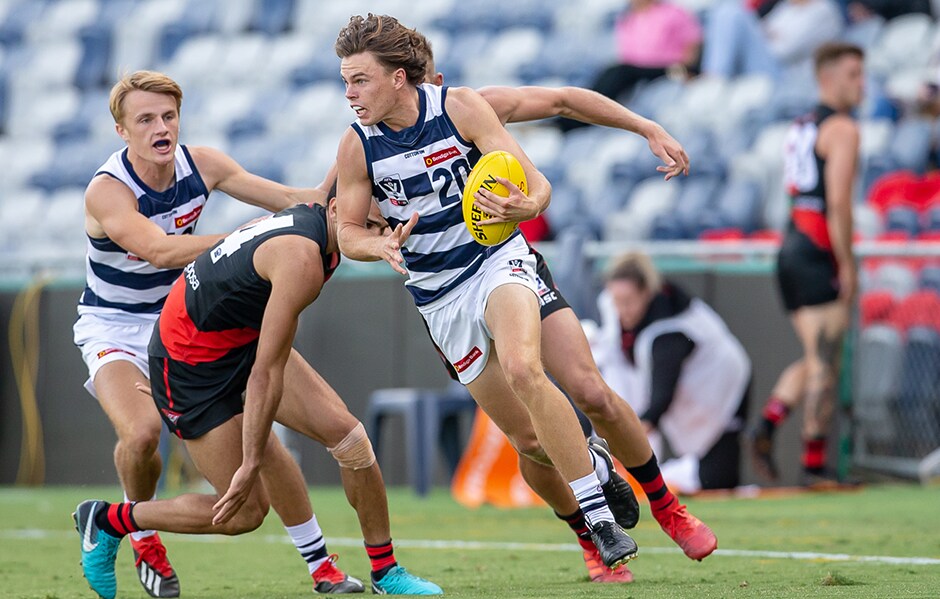 2019_03_09_VFL_HERO.png Oscar Brownless was amongst the Cats’ best, showing off his skillset in a tough match. - Geelong Cats